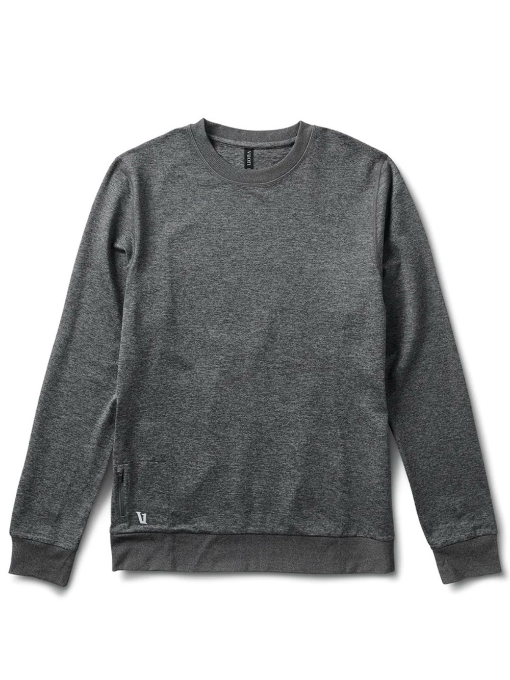 Vuori Ponto Performance Crew Charcoal Heather Sweatshirt Men's V224 S Dreamknit